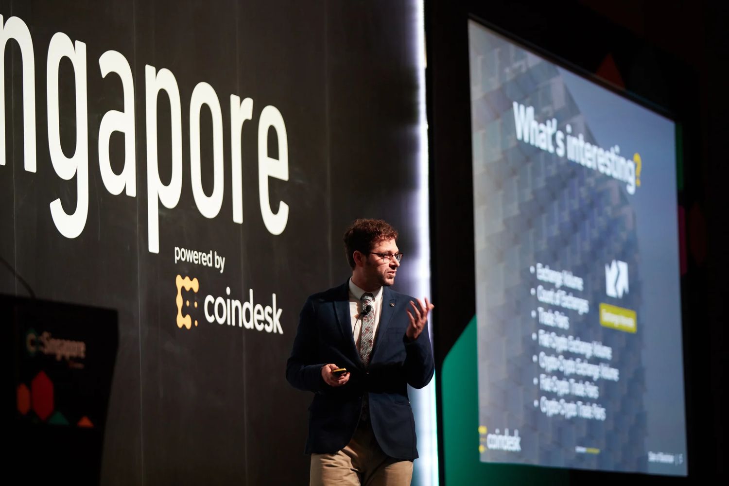Conference keynote on the main stage in Singapore